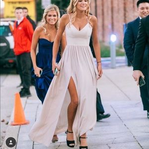 Revolve Tan Maxi Dress